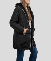 Veste mi-longue Trefo noire coté