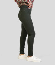 Pantalon slim taille élastique Lili kaki coté