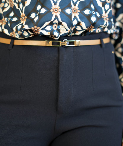 Pantalon habillé Plati marine détails