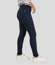 Pantalon slim taille élastique Lili marine coté