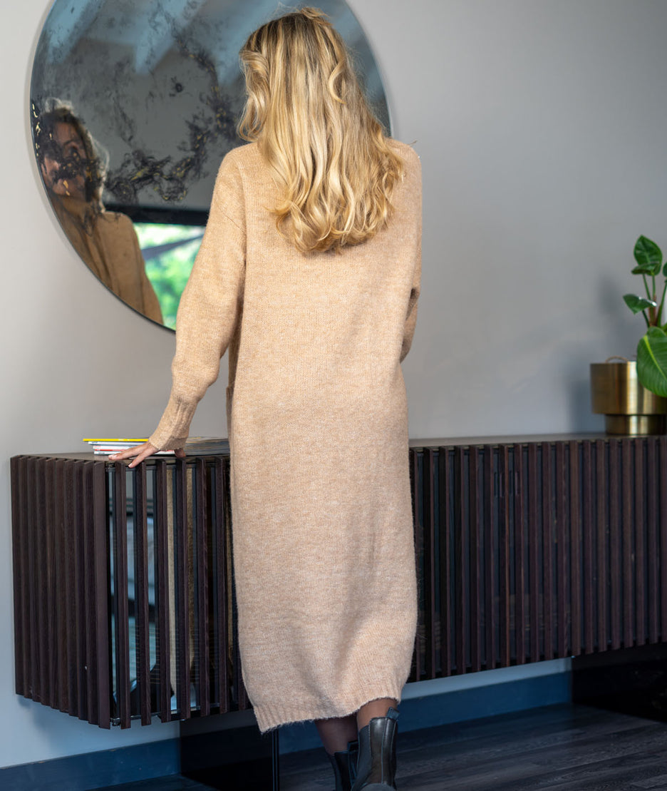 Robe longue pull Lazy camel dos