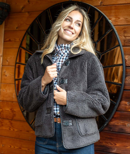 Veste réversible effet mouton Fluffy choco face