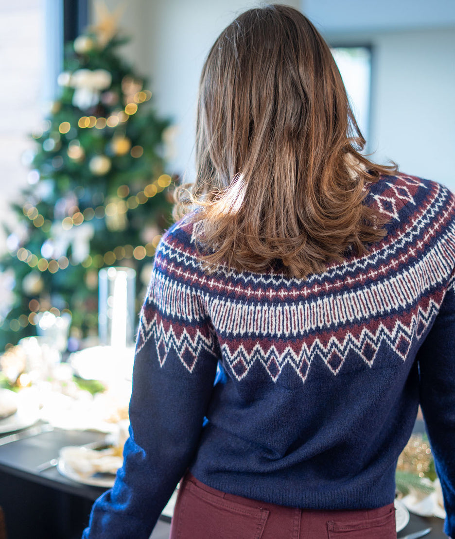 Cardigan maille jacquard Monty face arrière