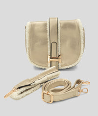 Sac Moupo bandoulière effet mouton - ecru