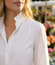 Chemise à volants Luzia blanche détails