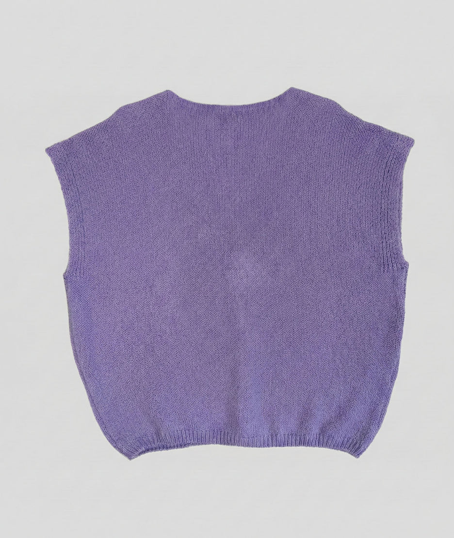 Gilet sans manches Butonna mauve dos