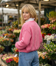 Gilet en maille Many rose dos