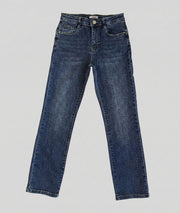 Jean slim délavé foncé face