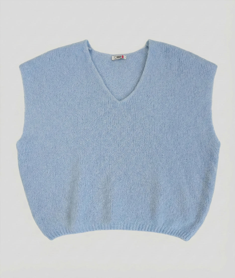 Pull sans manches Sama ciel face