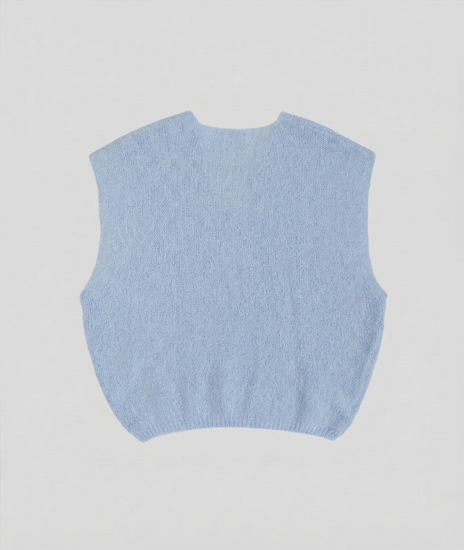 Pull sans manches Sama ciel dos