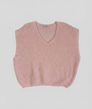 Pull sans manches Sama rose face