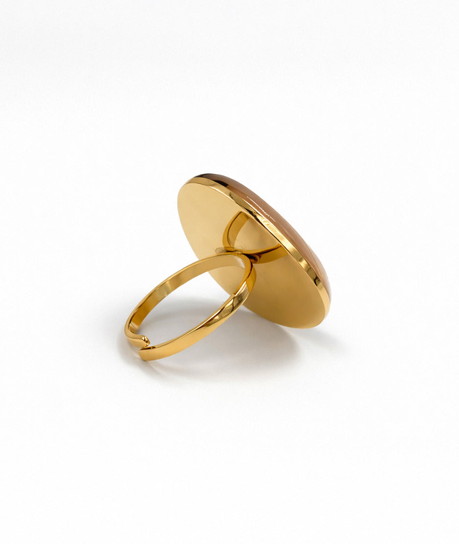 Bague Elya dorée dos