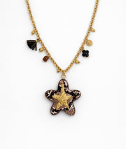 Collier pendentif étoile effet serpent Atlanta face