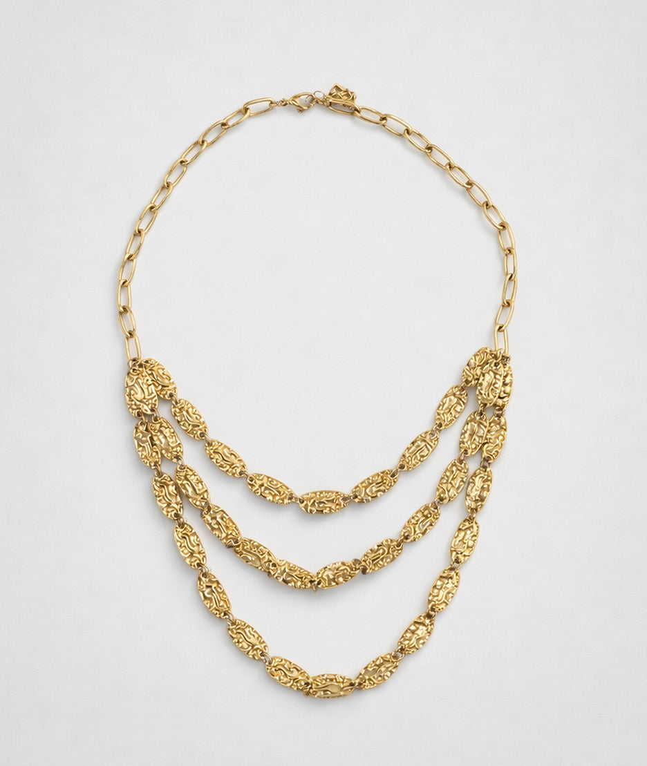 Collier doré Charlie face