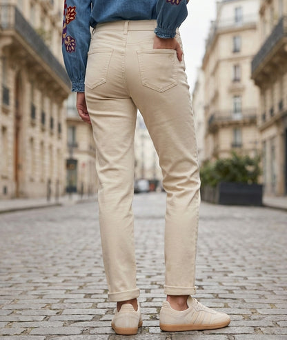 Pantalon écru coupe droite Carnaby face arrière