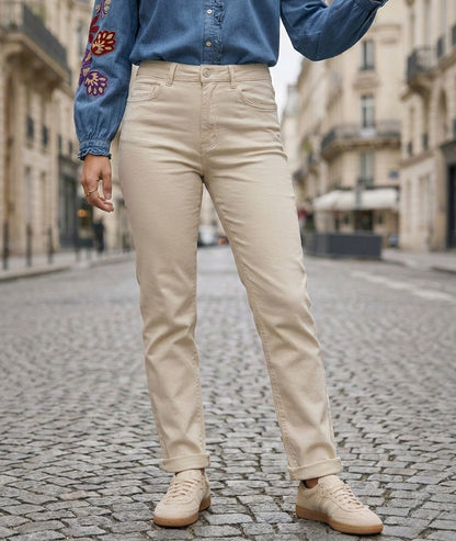 Pantalon écru coupe droite Carnaby face avant