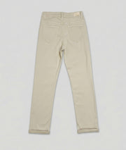 Pantalon écru coupe droite Carnaby arrière fond gris