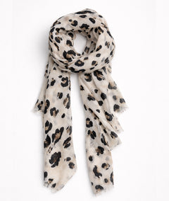 Foulard motif léopard face