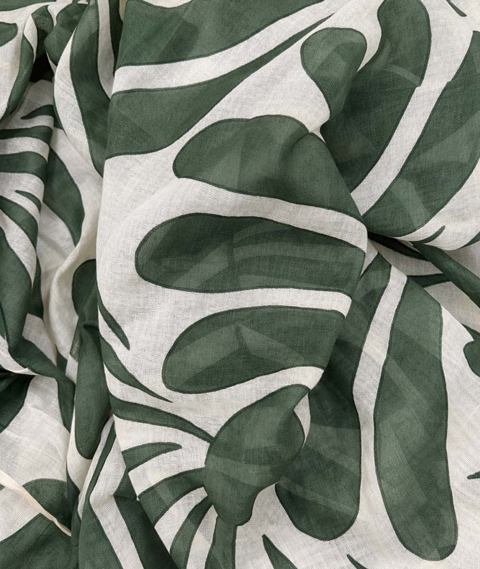 Foulard à motif Paloma vert détails