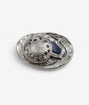 Broche avec pierre bleu Océan dos