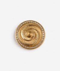 Broche Spirale dorée à strass Spirale