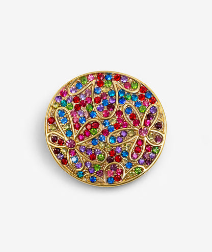 Broche à strass colorés Vitail face