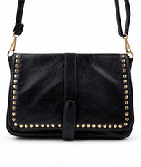 Sac Ninon carré effet cuir texturé avec clous
