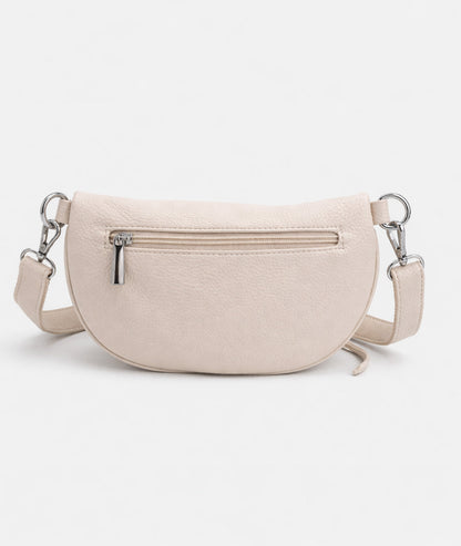 Sac banane à fermeture écru dos