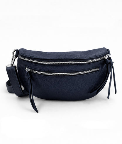 Sac banane à fermeture marine face