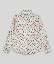 Chemise motif coeurs Evanaelle - framboise