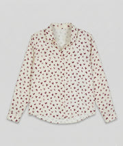 Chemise motif coeurs Evanaelle framboise avant