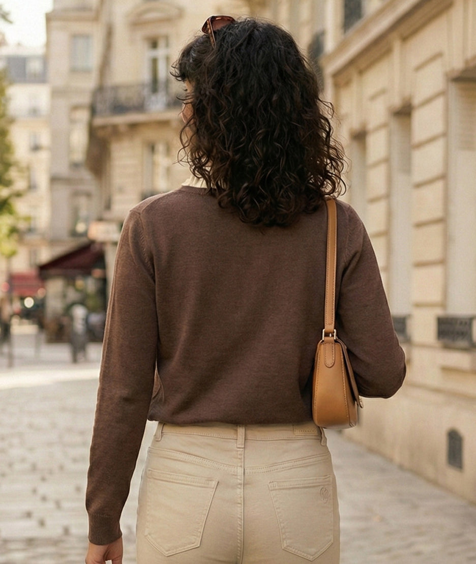 Gilet col volants Martine face arrière