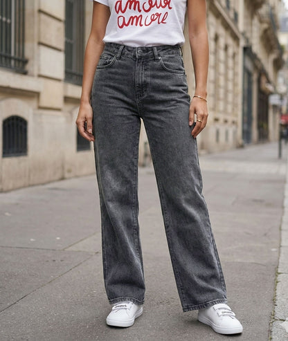 Jean large gris Yia - gris