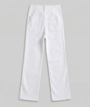 Jean flare taille haute détail boutons dorés Boutta arrière