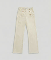 Pantalon flare boutons nacrés Pont avant