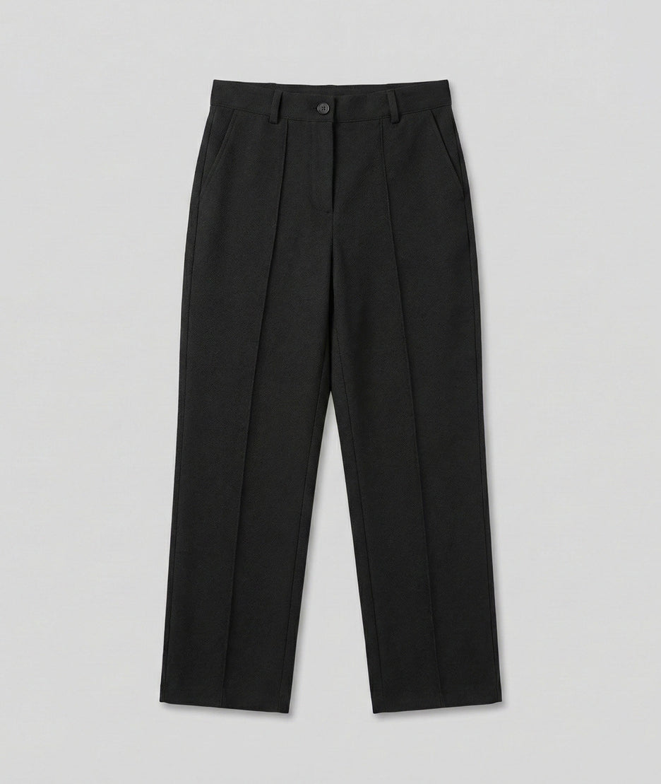 Pantalon habillé avec surpiqûres Virginia - noir