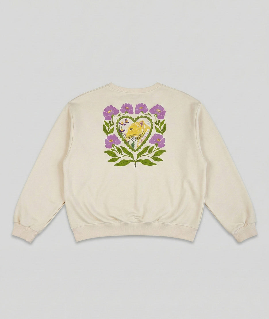 Pull broderie "Joie de vivre" Panthera arrière