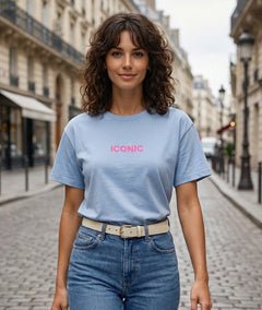 T-shirt à inscription Iconic face avant