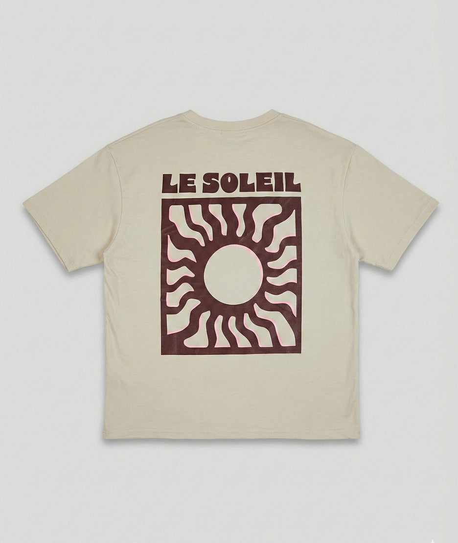 T-shirt ample motif Soleil arrière