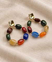 Boucle d'oreilles Cally pierres - multi