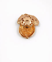 Broche aimantée Citrus jaune dos