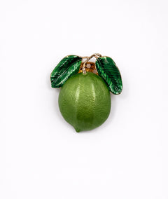 Broche aimantée Citrus vert face