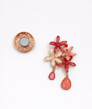 Broche aimantée Fleur beige face