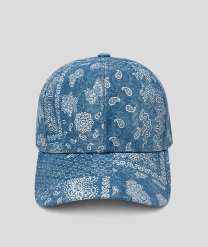 Casquette bandana à motif jean face