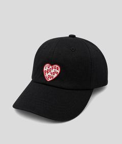 Casquette Love à broderie noir face