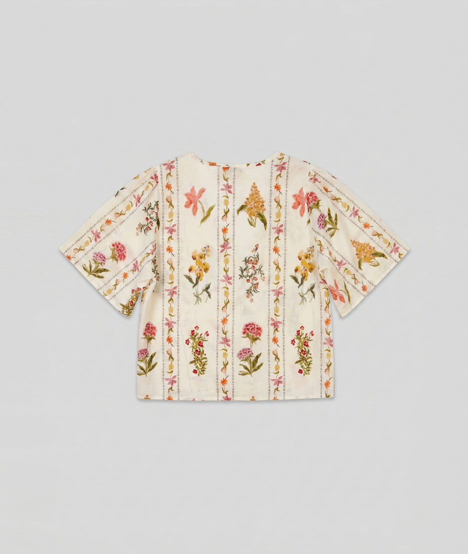 Chemise Bouquet beige dos — marque Carnaby