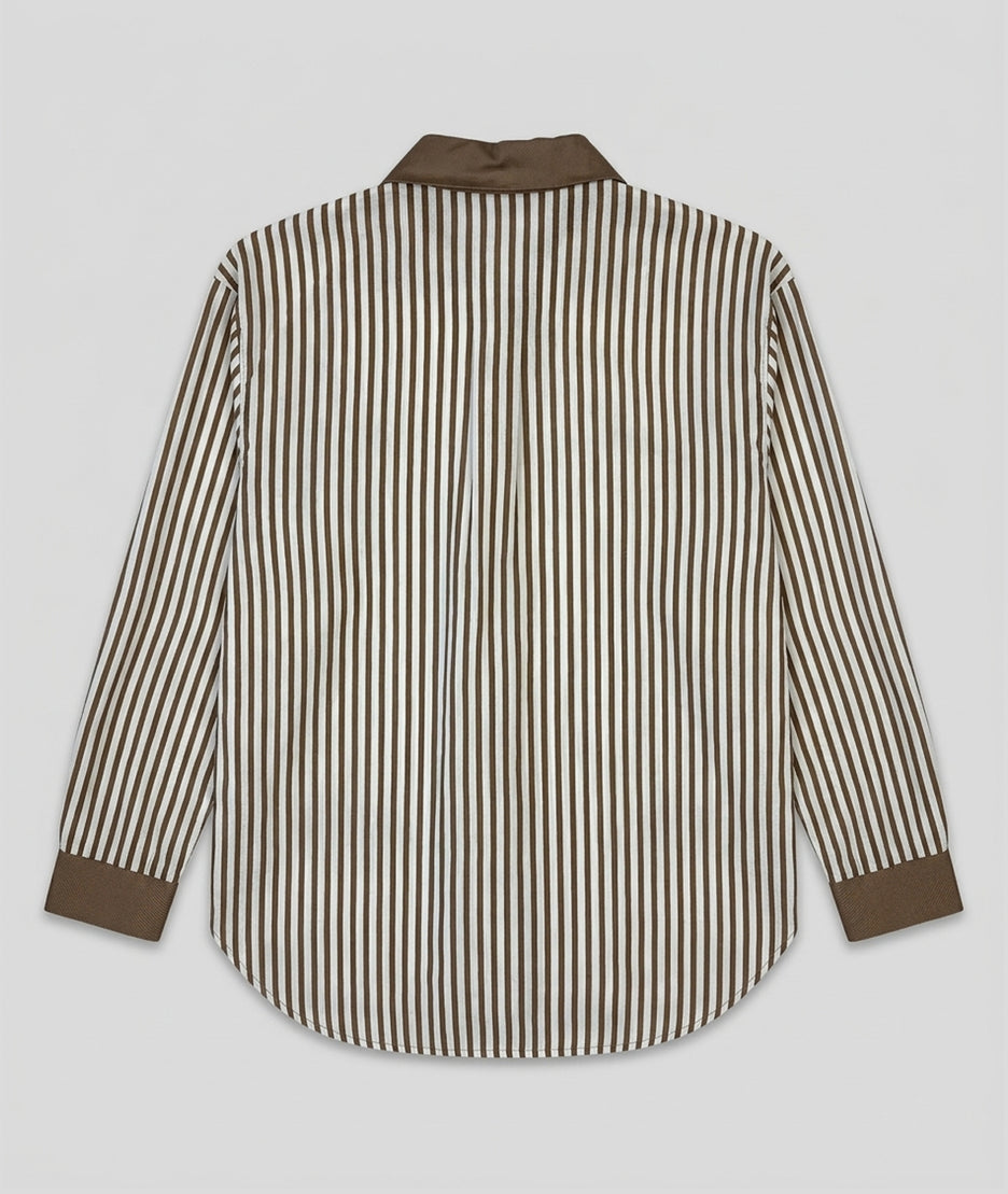 Chemise Camelia à rayures camel dos