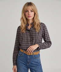 Chemise Cindy à carreaux - choco