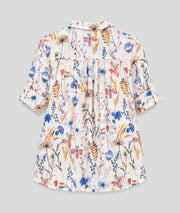 Chemise Elise fluide motif fleuri bleu dos