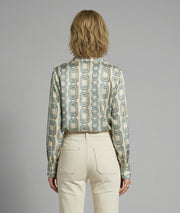 Chemise Erika à motif chaîne vert dos